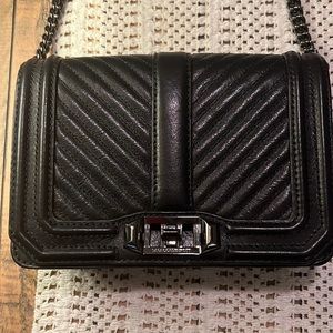 Rebecca Minkoff Small leather crossbody bag. Black with black hardware.